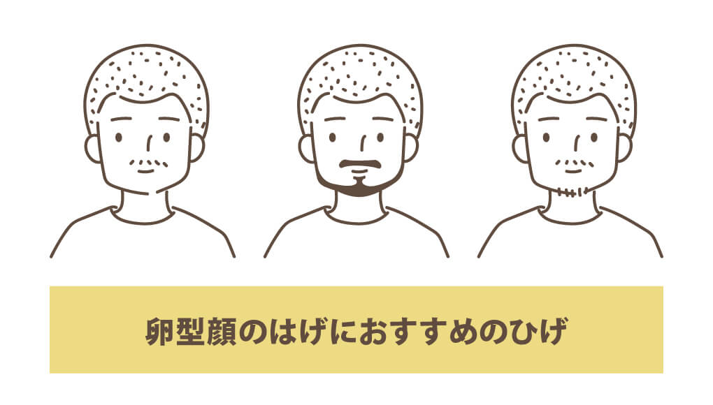 卵型顔のはげにおすすめのひげ